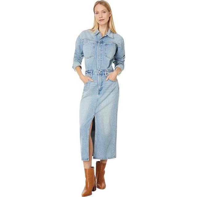 Levi's Denim Midi Shirt Dress - Women's - 32 - Blue