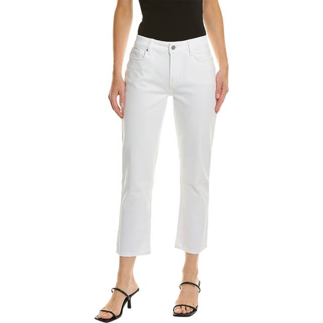 Paige Brigitte Bare White Distressed Straight Jean