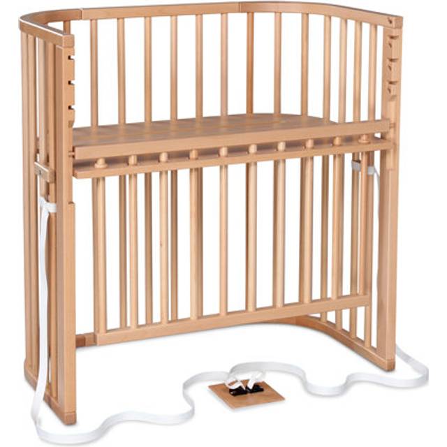 babybay Boxspring Comfort Plus co-sleeper - Natural Varnish (Round)
