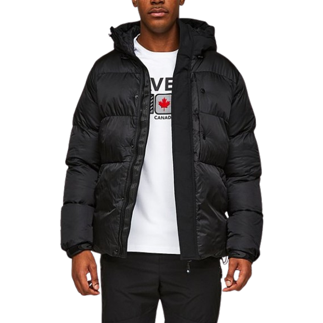 Zavetti Canada Tivio Padded Coat - Jet Black, Black, Size M, Men