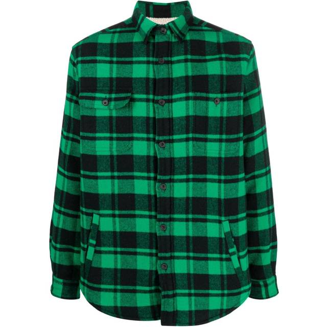 Polo Ralph Lauren - flannel checked shirt - men - Wool/Nylon/Polyester - XL - Green