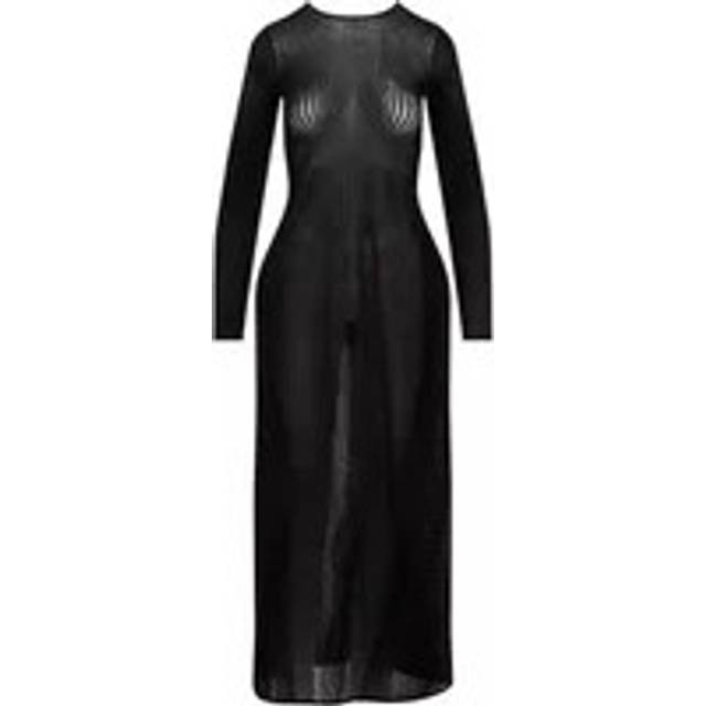 Black Mesh Maxi Dress
