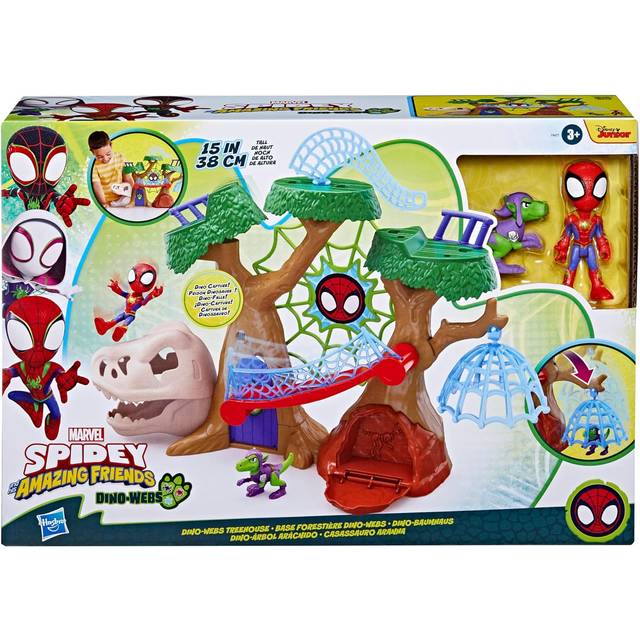 Marvel Spidey och hans fantastiska vänner Dino-Webs-supehjältelekset med trädkoja