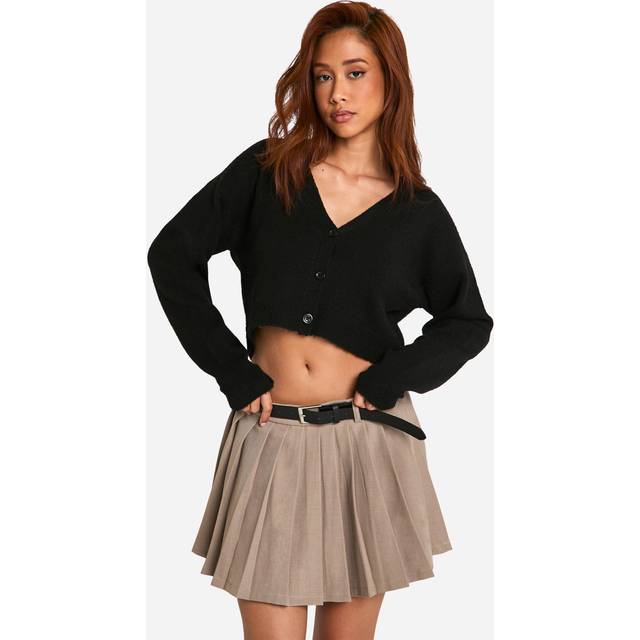 Womens Belted Tennis Skirt - Beige - 8, Beige