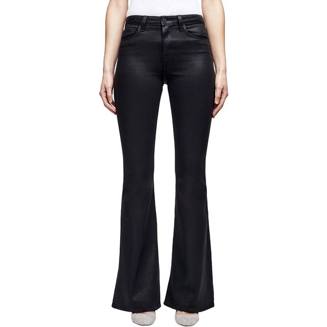 L'agence Bell High-Rise Flare Jean Noir Coated Jean
