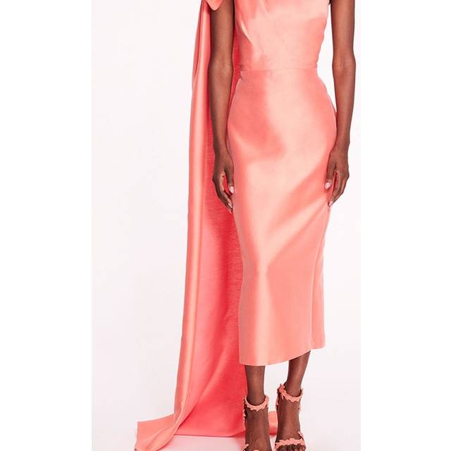 Marchesa Notte Silk-Blend Midi Dress