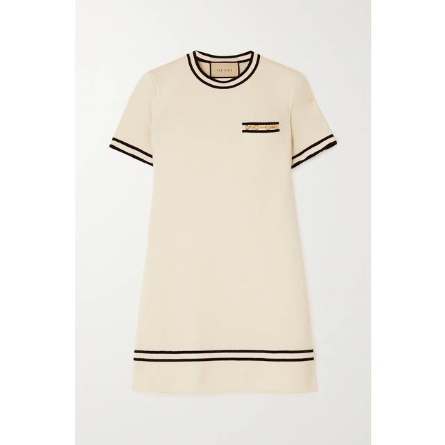 Gucci - Horsebit Wool-jacquard Mini Dress - Cream - XS