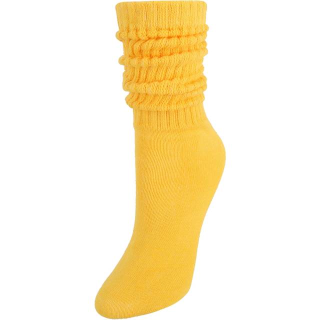 CTM Women's Super Soft Slouch Socks (1 Pair) - Yellow one size (one size)