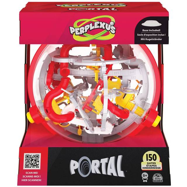 SPIN MASTER GAMES Perplexus Portal, 3D Puzzle Ball Maze Fidget Toys Kids Games Travel Games Puzzle Games Fidget Ball with 150 Obstacles, for Adults a