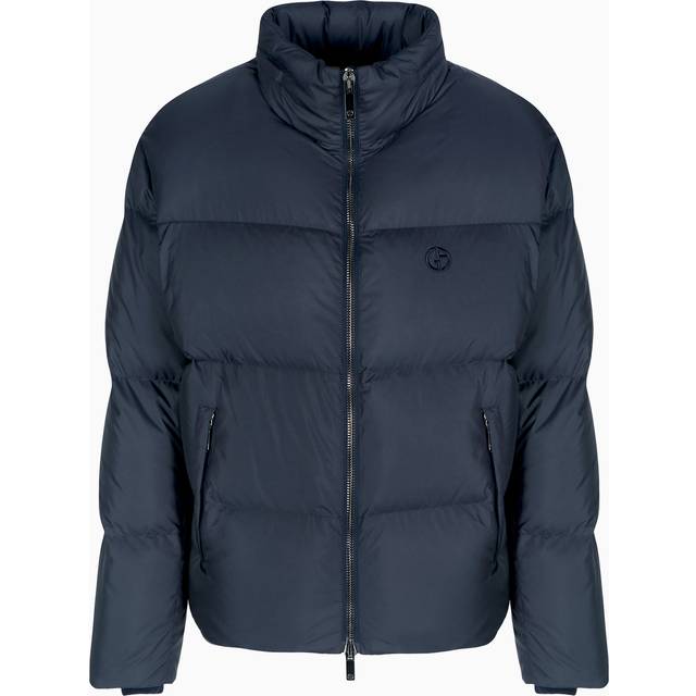 Bomber jacket with goose-down padding