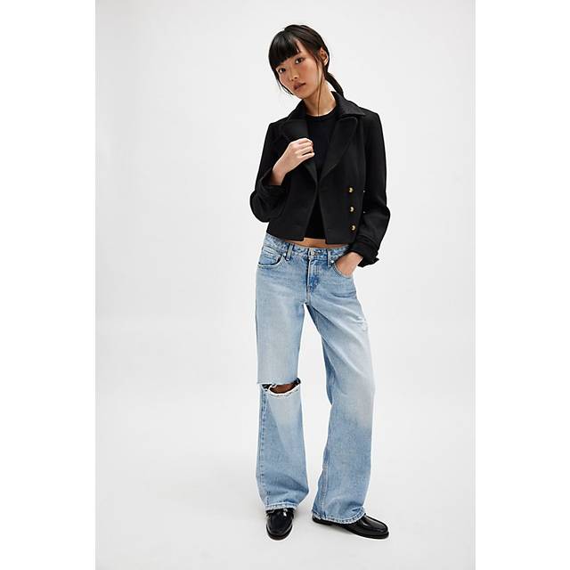 Violet Coat Jacket in Black, Size: Medium