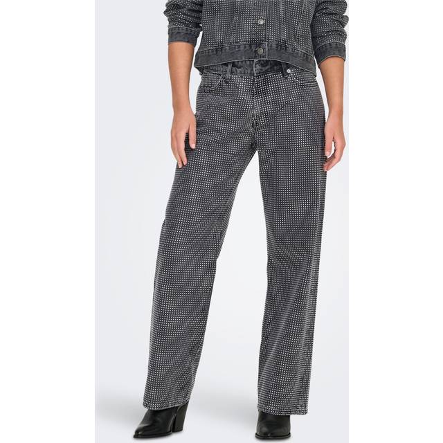 Onlhudson Mid Waist Wide Leg Fit Jeans