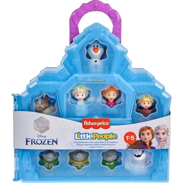 Fisher-Price Little People Toddler Playset Disney Frozen Carry Along Castle Case with 9 Figures for Preschool Kids Ages 18+ Months