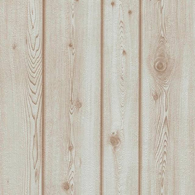 Erismann Wood Panel Effect Wallpaper - Off White Grey 43016