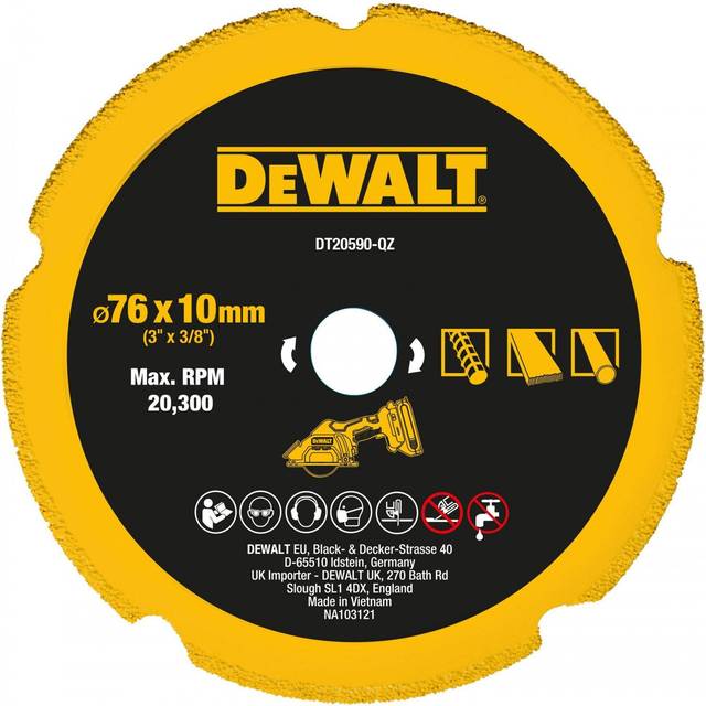 DeWalt Diamond Multi Material Disc for DCS438 76mm