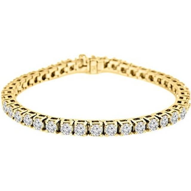 Majesty Diamonds MD240285 2.75 CTW Round Lab Created Diamond Tennis Bracelet in 14K Yellow Gold