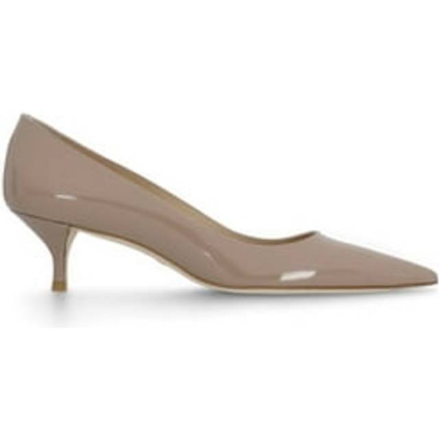 Beige Stuart Kitten Heeled Pump (5.5)