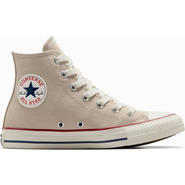 Converse Womens All Star Hi Trainers Papyrus Egret Midnight Navy Blue, 4
