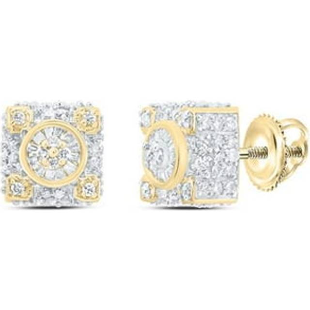 GND 180058 0.5 CTW Diamond NK Fashion Square Mens Earring