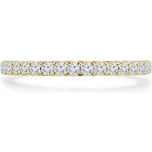 Majesty Diamonds MD230294-7 0.5 CTW Round Diamond 0.75 Way Shared-Prong Semi-Eternity Anniversary Wedding Band Ring in 14K Yellow Gold - Size 7