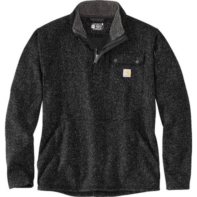 Carhartt Men's Big & Tall Relaxed Fit Midweight Quarter-Zip Pocket Sweater Fleece  Black