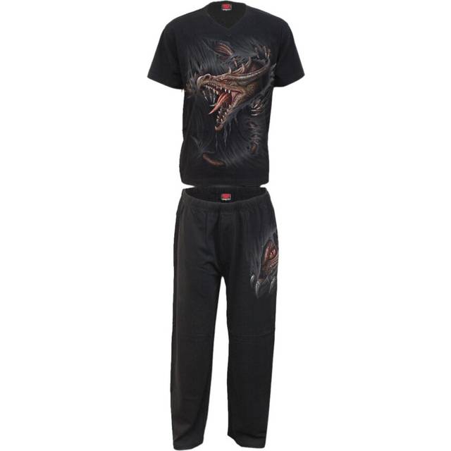 (S, Black) Spiral Direct Unisex Adult Breaking Out Pyjama Set (Pack of 4)