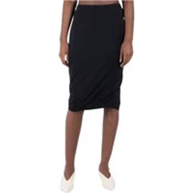 Elastic Layered Knee-Length Skirt
