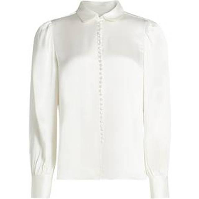 Round Collar Shirt in Cream - L