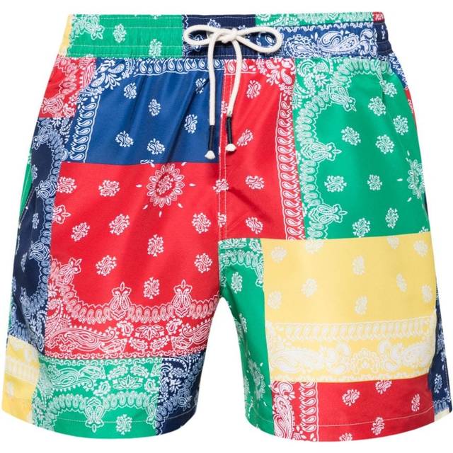 Polo Ralph Lauren - bandana-print drawstring swim shorts - men - Recycled Polyester - S - Blue