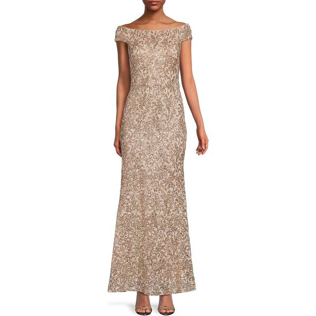 Vince Camuto Off-The-Shoulder Sequin Gown