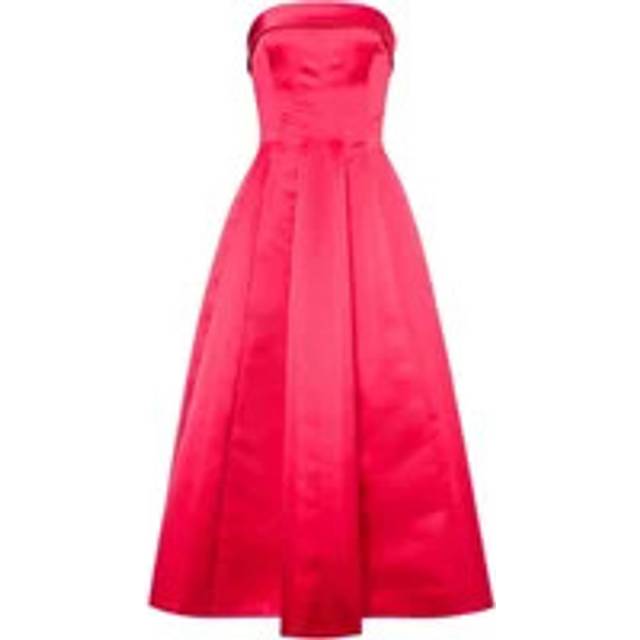 Fuchsia Bustier Dress 50s Style Midi