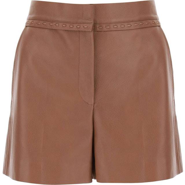 Grained Leather Pleated Shorts size 42 (42)