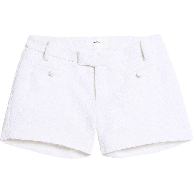 Ami Paris, Shorts, Dam, 2Xs, Casual Wool Mini Shorts i Vit - white (2XS)