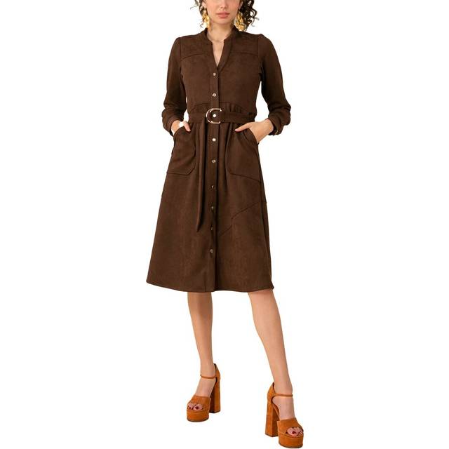 Hale Bob Straight Ultra Suede Gown