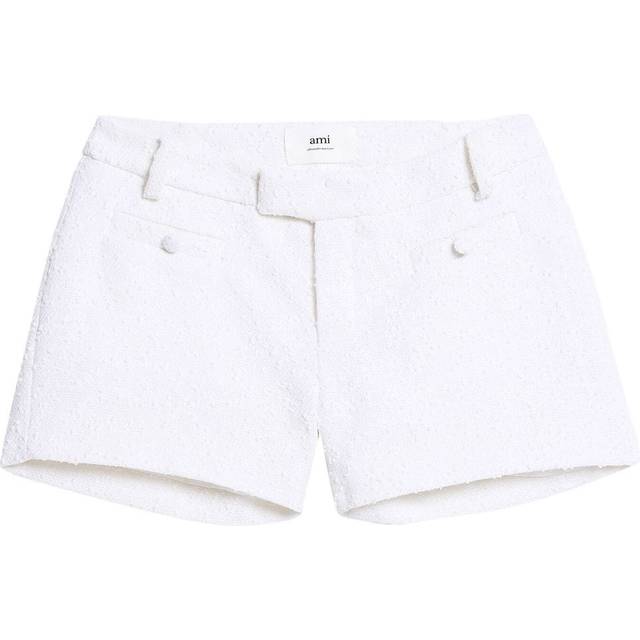 Ami Paris, Shorts, Dam, M, Casual Wool Mini Shorts i Vit - white (M)