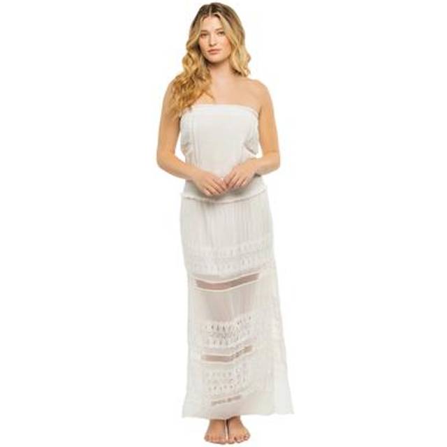 Elan Strapless Crochet Maxi Dress