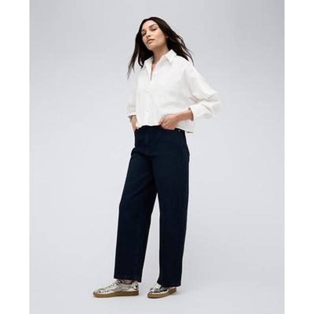 Kenneth Cole High-Rise Barrel Leg Jean