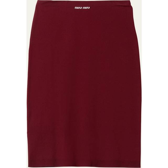 Intarsia Logo Midi Tube Skirt - AMARANTO - 36 IT (0 US)