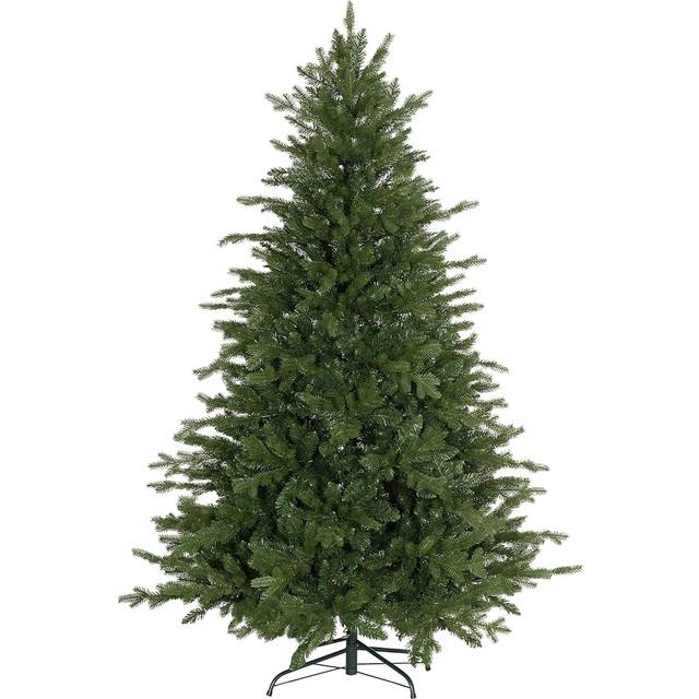 HOMCOM 6 Ft Artificial Christmas Tree With Metal Base, Hinged Branches, Green
