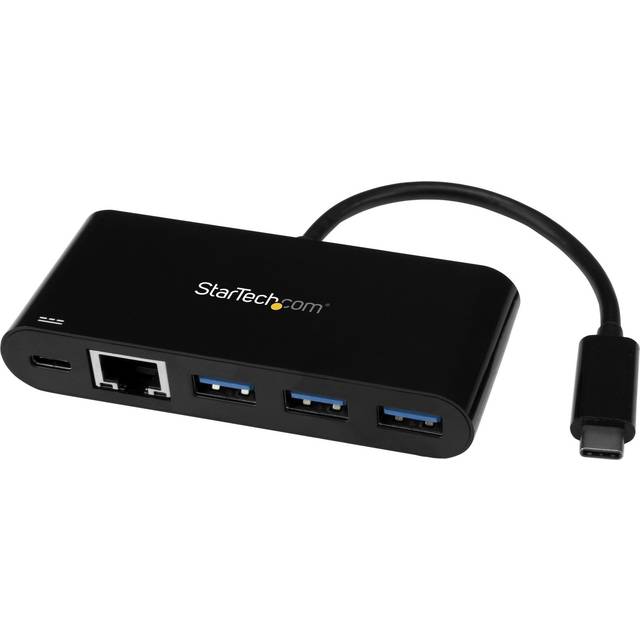 StarTech.com USB-C to Ethernet Adapter with 3-Port USB 3.0 Hub and Power Delivery