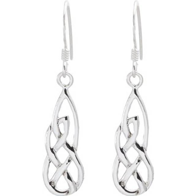 Drop earrings 925 sterling silver celtic knot teardrop irish jewelry - silverly
