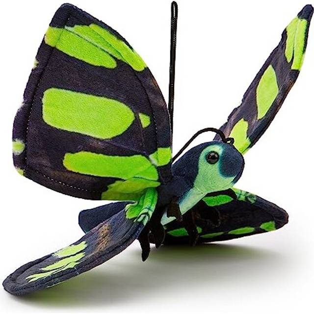 Zappi Co 100% Recycled Plush Malachite Butterfly Toy (28.5cm Width) Stuffed Soft Cuddly Eco Friendly animals Collection For New Born Child First kid