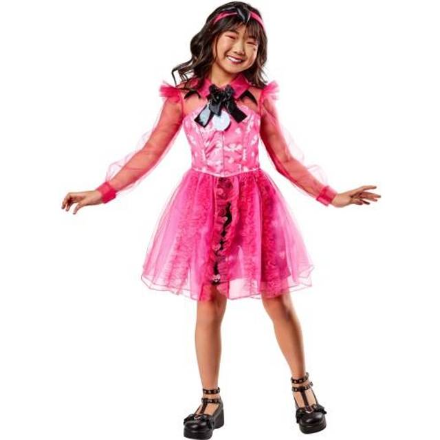 Monster high childrens/kids deluxe draculaura costume dress set bn5733