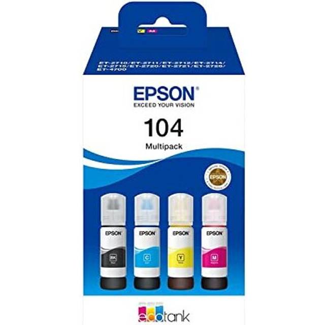 Epson EcoTank 104 Genuine Multipack Ink Bottles