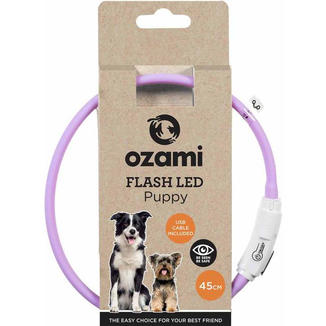 Ozami hundhalsband Flash LED Lila Puppy 45 cm