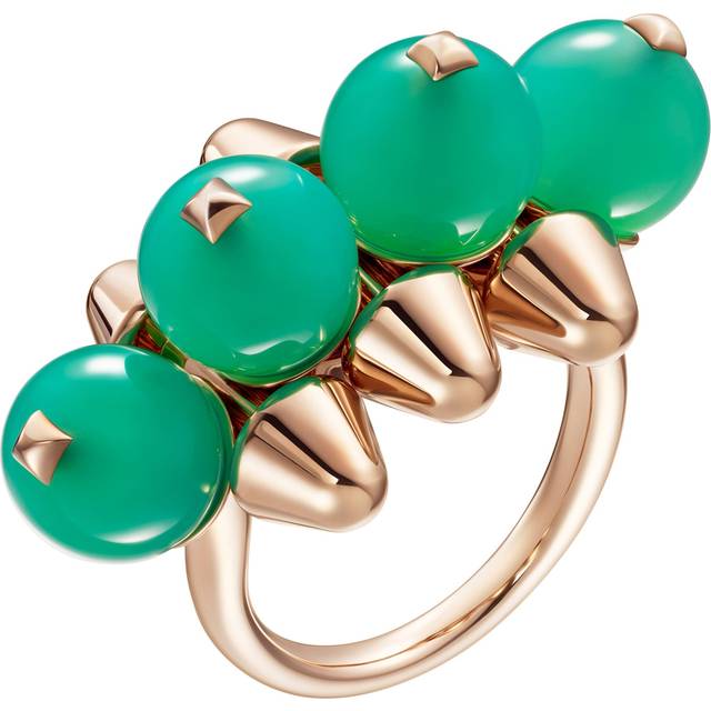 Rose Gold and Chrysoprase Clash de Cartier Xl Model Ring - 51