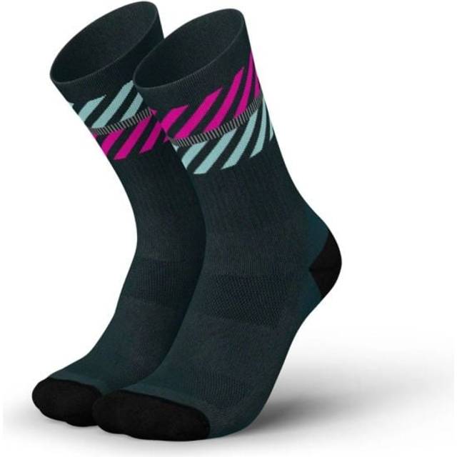 Incylence Merino Light Lanes Strumpor Unisex Svart/Rosa Stl. 47-50 - Perfekta för löpning och träning