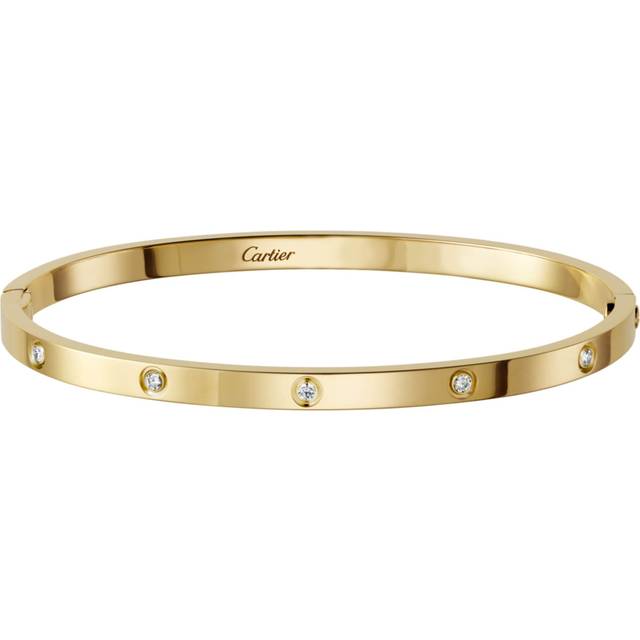 Cartier Womens Yellow Gold Love 18ct Yellow-gold and 10 Brilliant-cut Diamond Bracelet 17cm - YELLOW GOLD