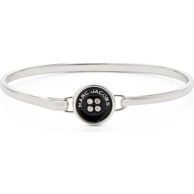 Marc Jacobs - Button Hinge bracelet - women - Crystal/Epoxy Resin/Brass - One Size - Silver