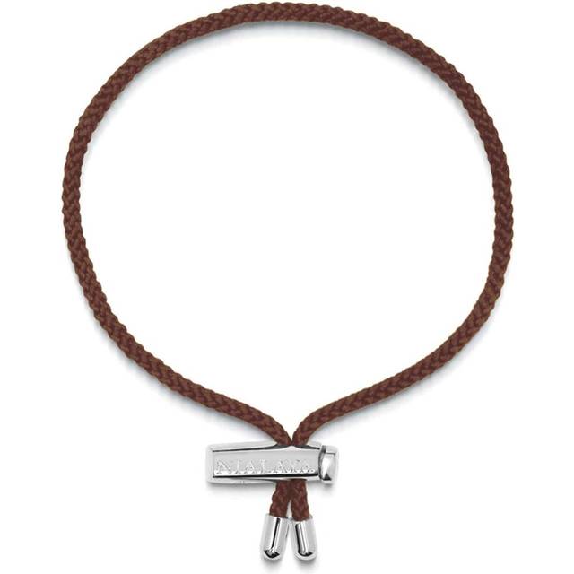 Nialaya Jewelry - cord bracelet - men - stainless steel/Nylon - One Size - Brown